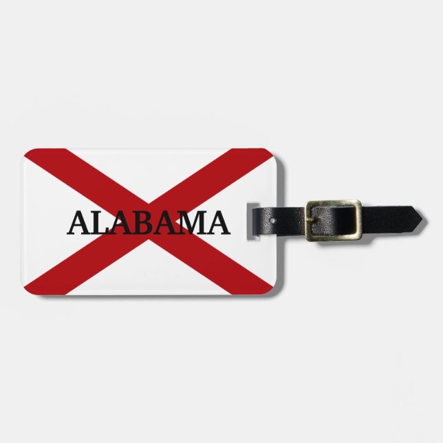 Étiquette À Bagage Étiquette Alabama - Drapeau d'état - Bagage person (Devant horizontal)