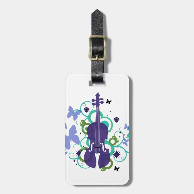 Étiquette À Bagage Étiquette-Annonce de Cadeau-Bagage de violon votre (Devant Vertical)