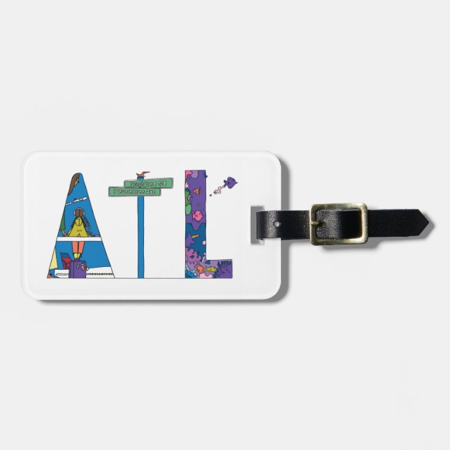 Étiquette À Bagage Étiquette | ATLANTA, GA (ATL) de bagage (Devant horizontal)