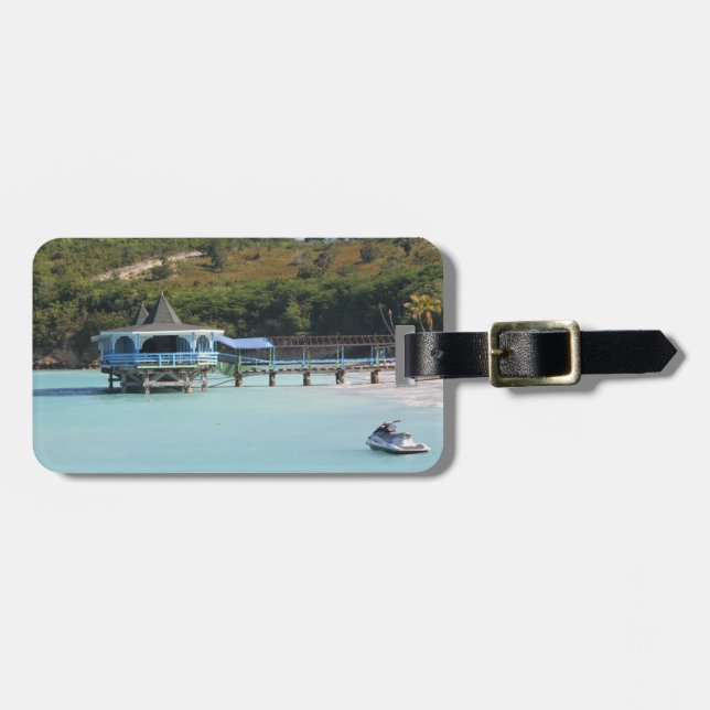 Étiquette À Bagage étiquette bagage, Antigua, photographie (Devant horizontal)
