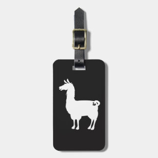 Étiquette À Bagage Étiquette blanche de bagage de lama