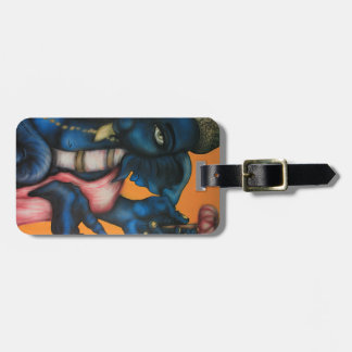Étiquette À Bagage Étiquette bleue de bagage de Ganesha