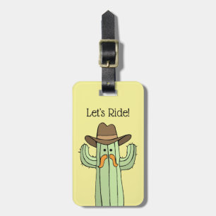 Étiquette À Bagage Étiquette Cowboy Cactus Let's Ride Luggage