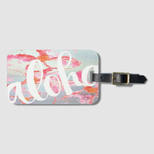 Étiquette À Bagage Étiquette de bagage Aloha Plumeria