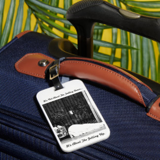 Étiquette À Bagage Étiquette de bagage avec citation inspirante.