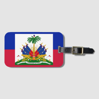 Étiquette À Bagage Étiquette de bagage avec drapeau patriotique d'Haï