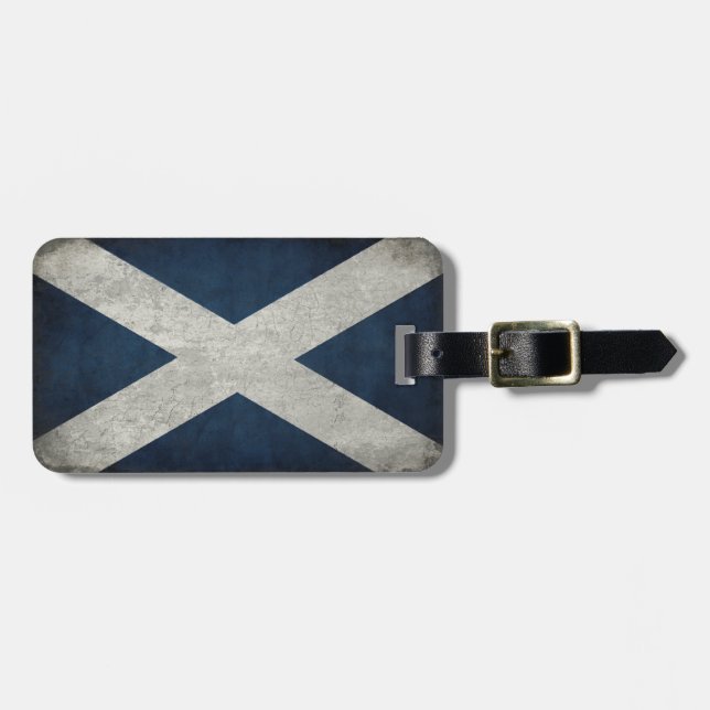 Étiquette À Bagage Étiquette de bagage avec le drapeau de l'Ecosse (Devant horizontal)