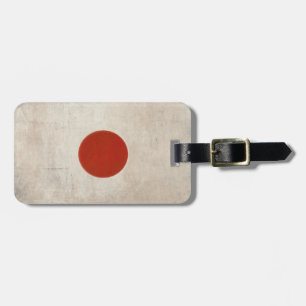 Étiquette À Bagage Étiquette de bagage avec le drapeau vintage sale