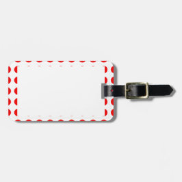 Étiquette À Bagage Étiquette de bagage avec le pois rouge