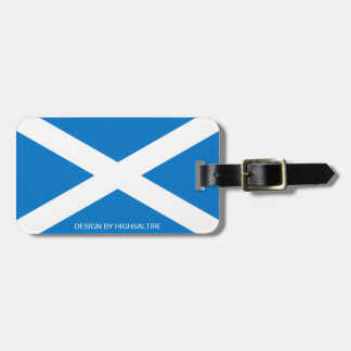Étiquette À Bagage Étiquette de bagage avec le saltire en cuir par le