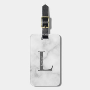 Étiquette À Bagage Étiquette de bagage avec monogramme et nom personn