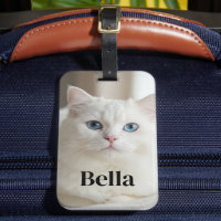 Étiquette de bagage avec photo personnalisée de ch