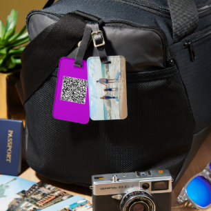 Étiquette À Bagage Étiquette de bagage avec photo personnalisée et vo