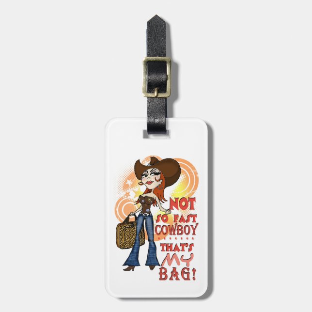 Étiquette À Bagage Étiquette de bagage avec une attitude impertinente (Devant Vertical)