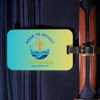 Étiquette À Bagage Étiquette de bagage bleu et jaune pour Voyager en 