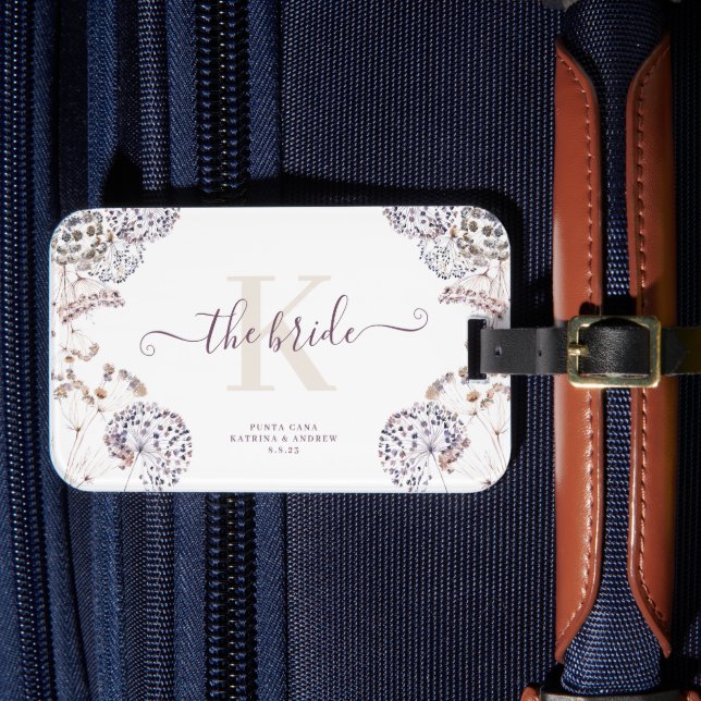 Étiquette À Bagage Étiquette de bagage Bohème pour la mariée (Insitu Rectoal 4)