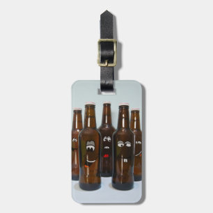 Étiquette À Bagage Étiquette de bagage Bouteilles de bière joyeuses