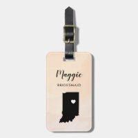 Étiquette de bagage carte de l'Indiana, Bienvenue