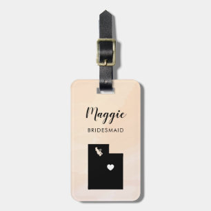 Étiquette À Bagage Étiquette de bagage carte de l'Utah, Bienvenue au 