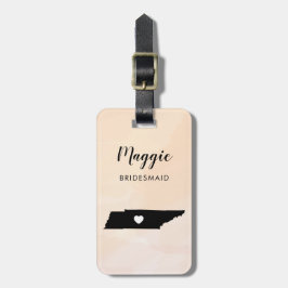 Étiquette À Bagage Étiquette de bagage carte du Tennessee, Bienvenue 