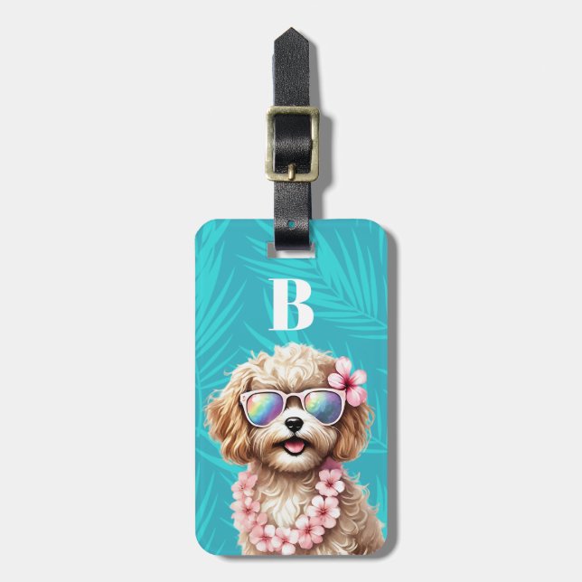 Étiquette À Bagage Étiquette de bagage Cavapoo (Devant Vertical)
