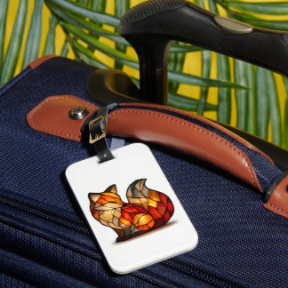 Étiquette À Bagage Étiquette de bagage Charme Renard Chanceux Voyage