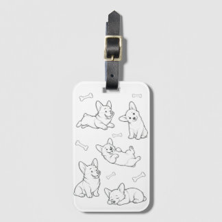Étiquette À Bagage Étiquette de bagage Corgi Étiquette de voyage Chie