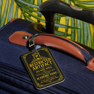 Étiquette À Bagage Étiquette de bagage d'artefact restreint Dark Acad