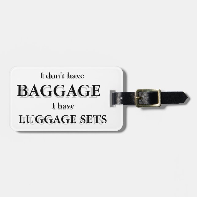 Étiquette À Bagage Étiquette de bagage de bagages personnalisable (Devant horizontal)