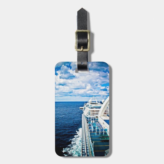 Étiquette À Bagage Étiquette de bagage de bateau de croisière (Devant Vertical)