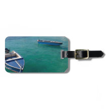 Étiquette de bagage de bateaux d'Anguilla