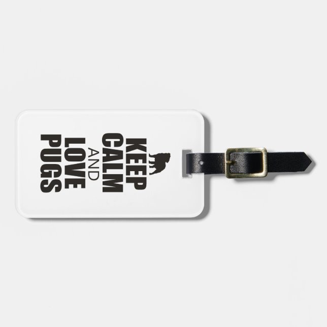 Étiquette À Bagage Étiquette de bagage de carlin (Devant horizontal)