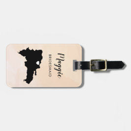 Étiquette À Bagage Étiquette de bagage de carte de la République