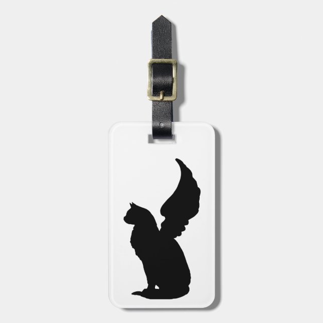 Étiquette À Bagage Étiquette de bagage de chat Angel personnalisé (Devant Vertical)