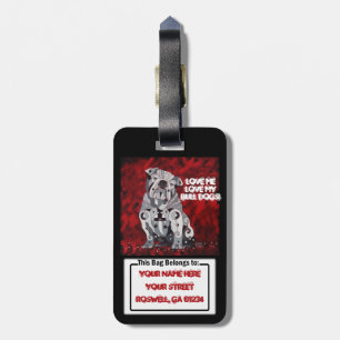 Étiquette À Bagage Étiquette de bagage de chien de Taureau