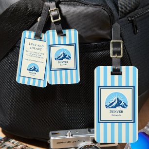 Étiquette À Bagage Étiquette de bagage de Denver Colorado montagne