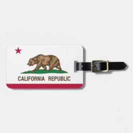 Étiquette À Bagage Étiquette de bagage de drapeau de la Californie