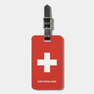 Étiquette À Bagage Étiquette de bagage de drapeau de la Suisse
