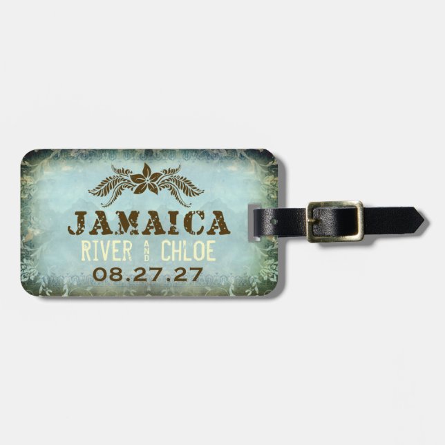 Étiquette À Bagage Étiquette de bagage de la JAMAÏQUE 2 (Devant horizontal)