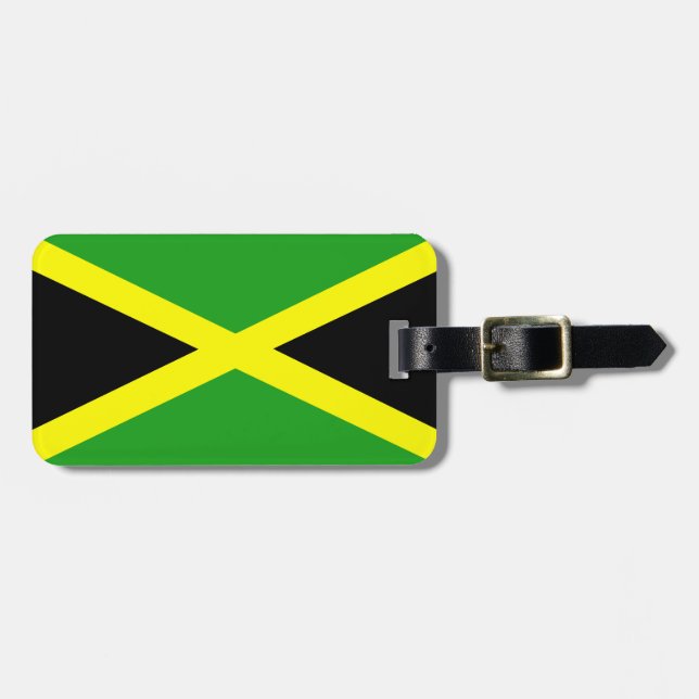 Étiquette À Bagage Étiquette de bagage de la Jamaïque (ajoutez votre (Devant horizontal)