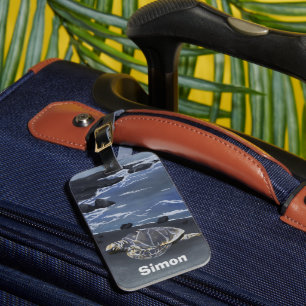 Étiquette À Bagage Étiquette de bagage de la plage de sable noir de l