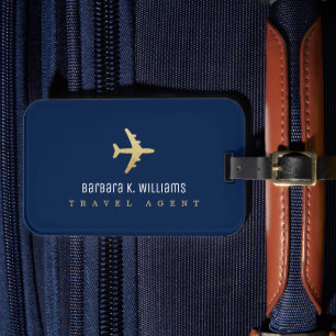 Étiquette À Bagage étiquette de bagage de l'agent de voyage avec faux