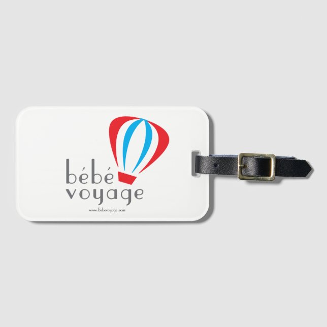 Étiquette À Bagage Étiquette de bagage de logo de voyage de Bebe (Devant Horizontal)