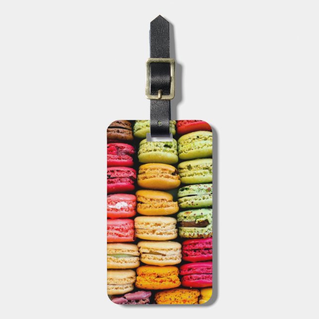Étiquette À Bagage Étiquette de bagage de Macaron (Devant Vertical)