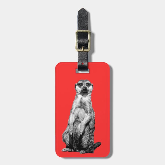 Étiquette À Bagage Étiquette de bagage de Meerkat (Devant Vertical)