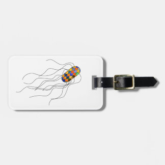 Étiquette À Bagage Étiquette de bagage de microbe en verre souillé