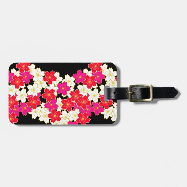 Étiquette À Bagage étiquette de bagage de motif dénommée par kimono (Devant horizontal)