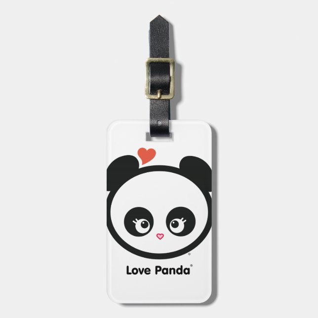 Étiquette À Bagage Étiquette de bagage de Panda® d'amour (Devant Vertical)