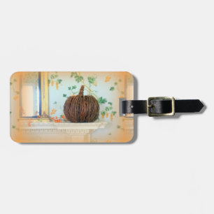 Étiquette À Bagage étiquette de bagage de panier citrouille colonial