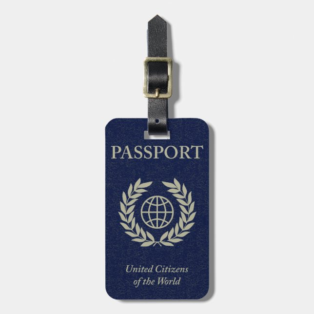 Étiquette À Bagage étiquette de bagage de passeport (Devant Vertical)